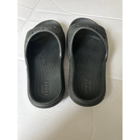 Crocs black Slide Sandals Sz 6 - Picture 4 of 6